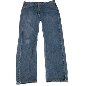 Levi's Mens 505 Jeans 34 x 32 Regular Fit Straight Leg Medium Wash Cotton